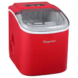 Magic Chef - Portable Countertop Ice Maker, 27 Lbs per Day - Red