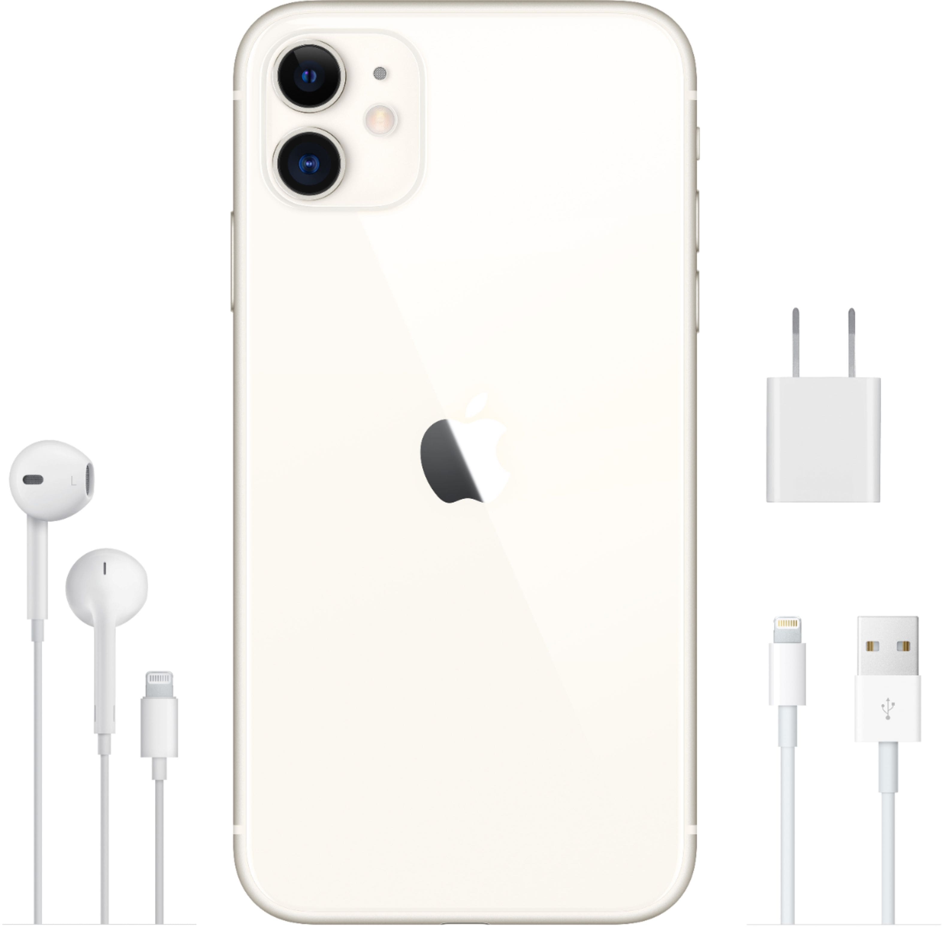 Best Buy: Apple iPhone 11 with 64GB Memory Cell Phone (Unlocked) White  MWKN2LL/A