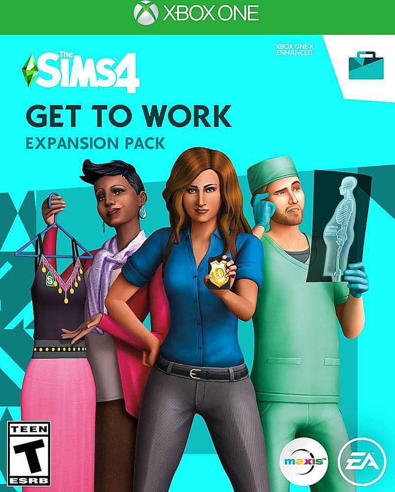Front. Electronic Arts - The Sims 4 Get to Work.