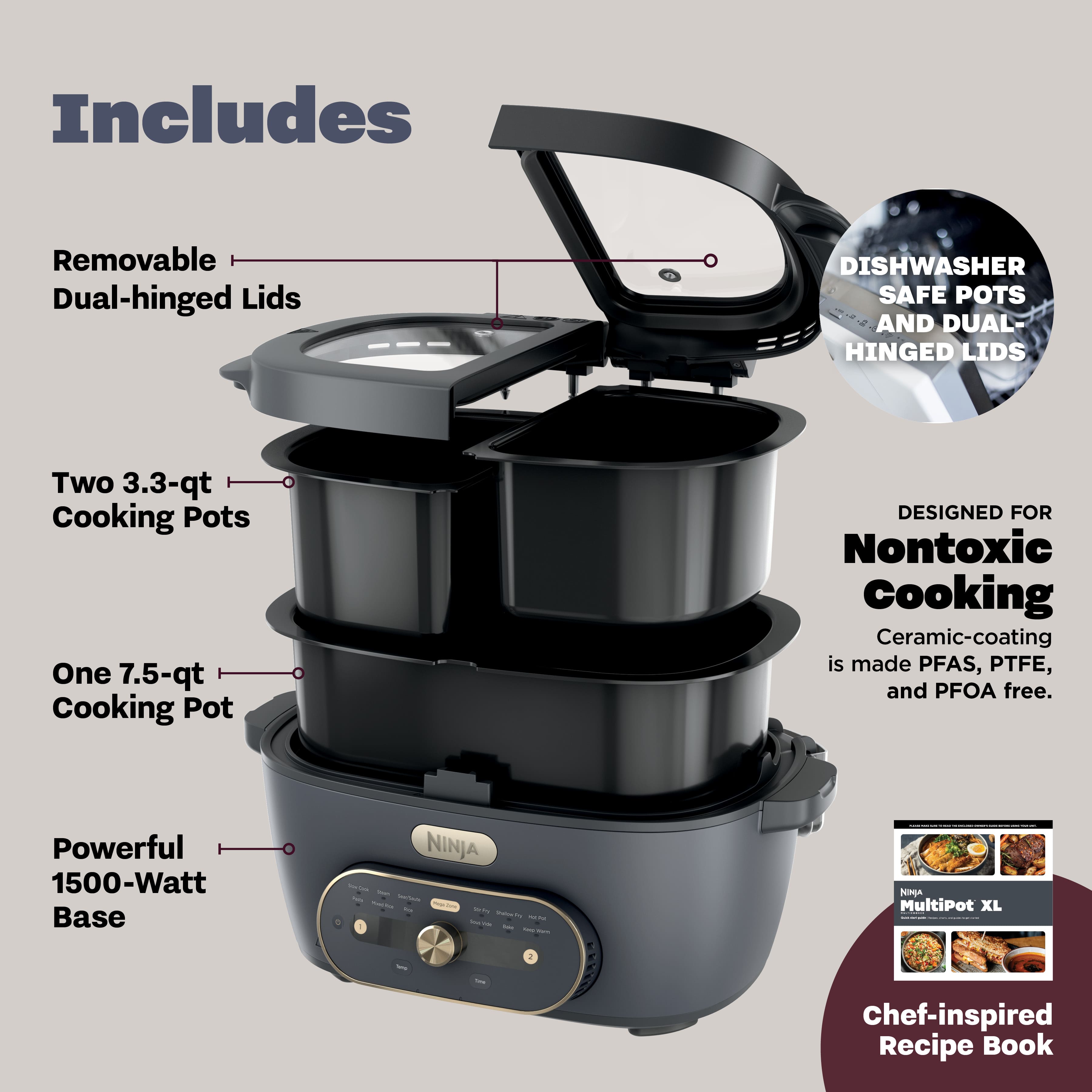 Ninja MultiPot XL 12 in 1 DualZone Multicooker Vista Green - Best Buy