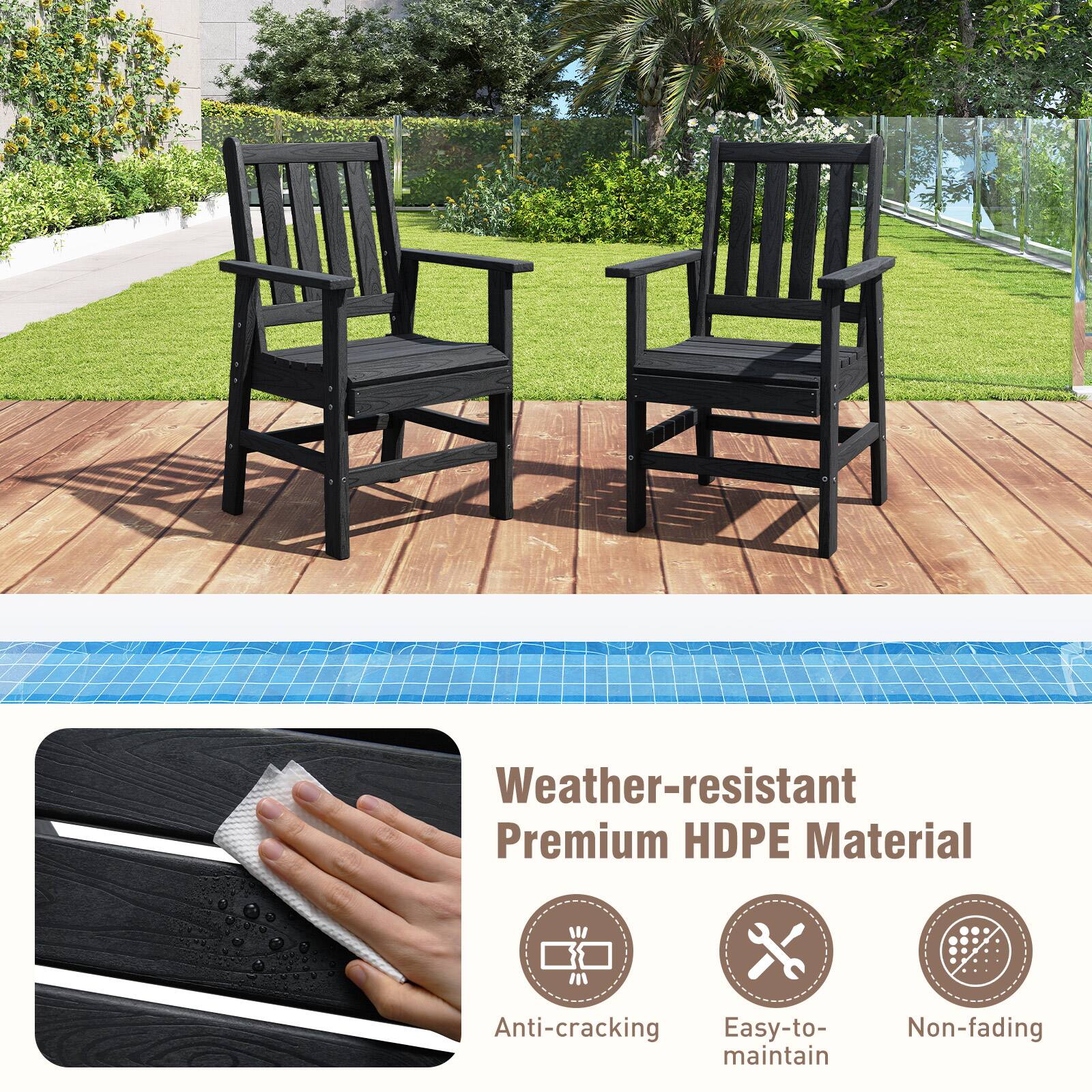 Weather-resistant Premium HDPE Material  
Anti-cracking  
Easy-to-maintain  
Non-fading