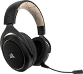 Angle Zoom. CORSAIR - HS70 SE Wireless Over-the-Ear Gaming Headset for PC - Black/Cream.