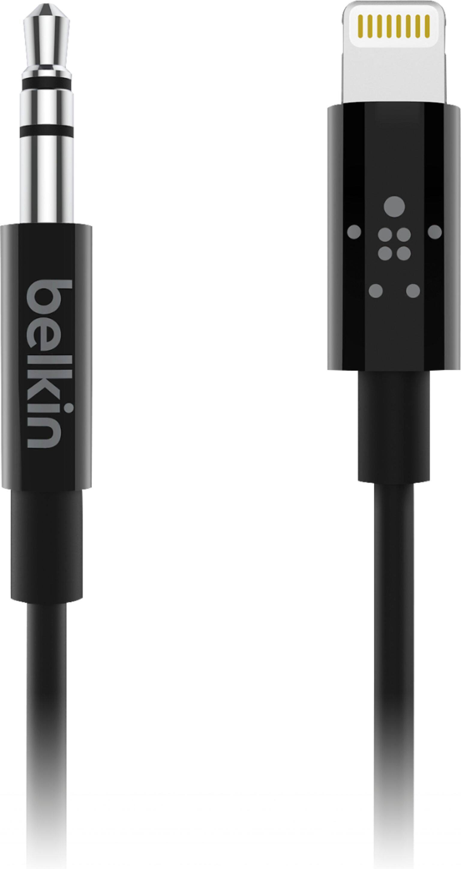 Alt View 11. Belkin - 3' Lightning-to-3.5mm Audio Cable - Black.