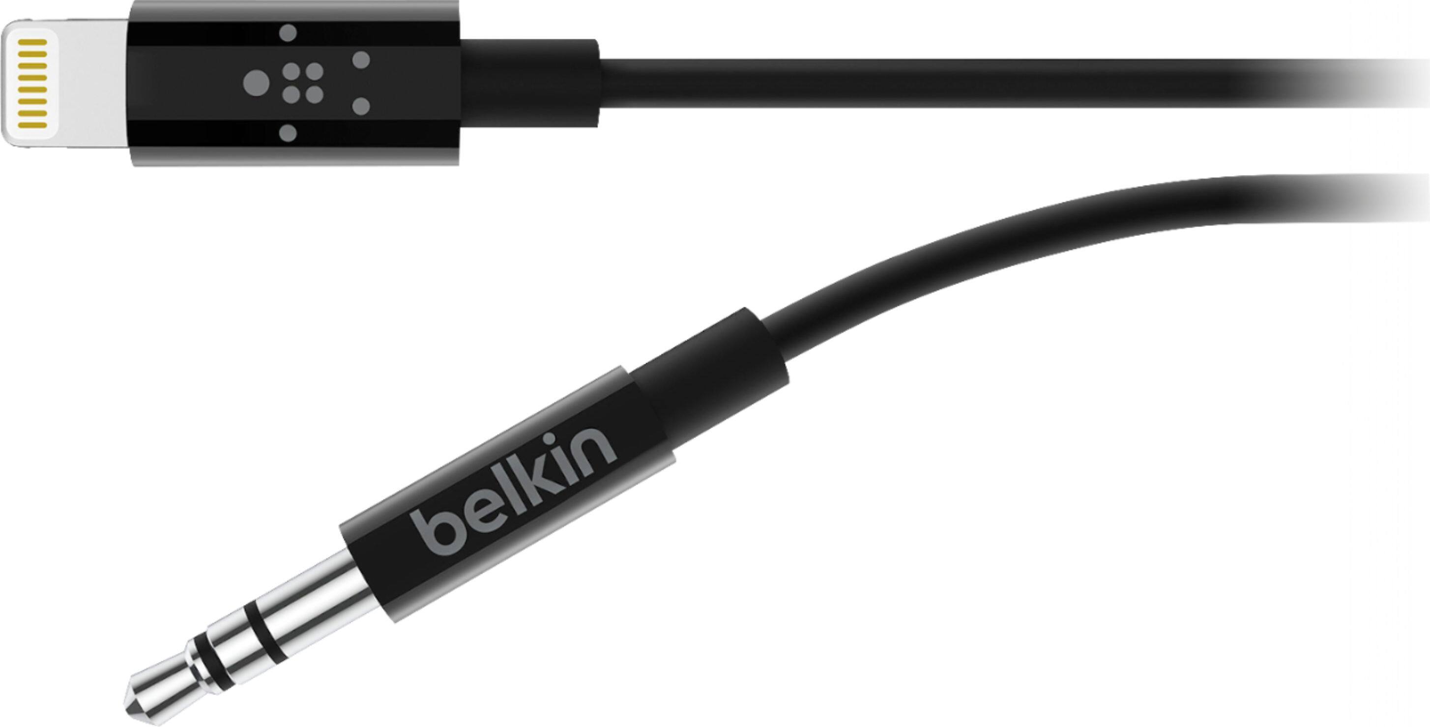 Alt View 12. Belkin - 3' Lightning-to-3.5mm Audio Cable - Black.