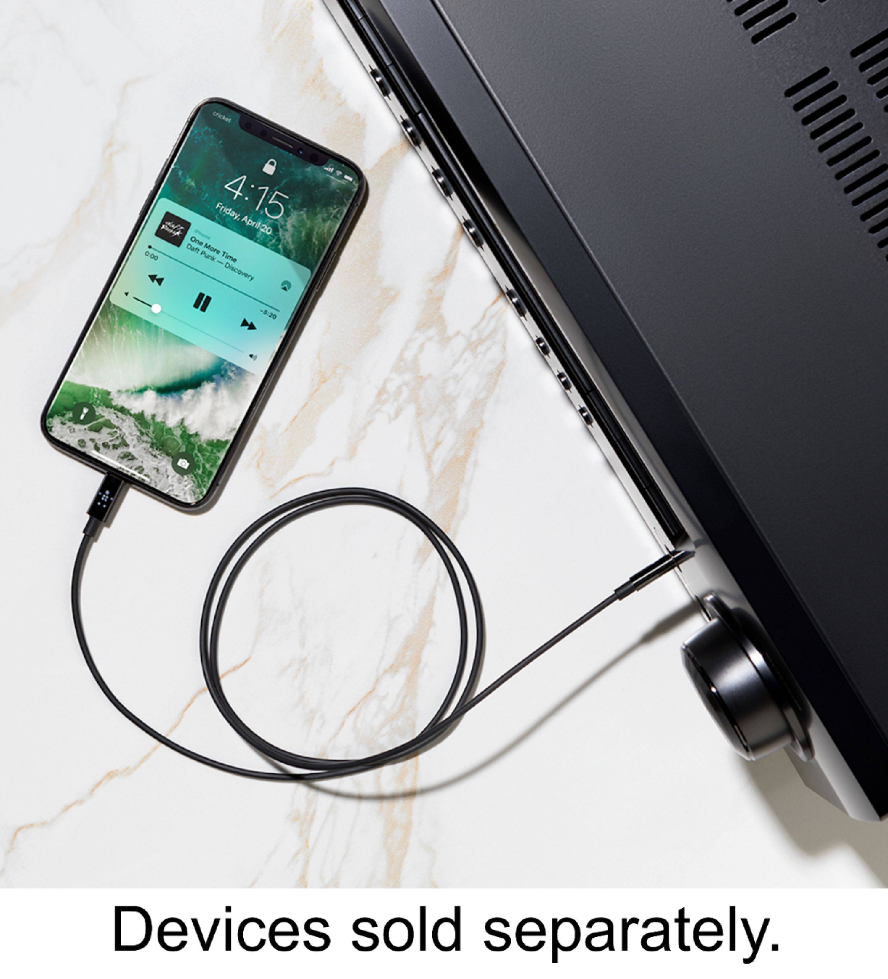 Alt View 13. Belkin - 3' Lightning-to-3.5mm Audio Cable - Black.