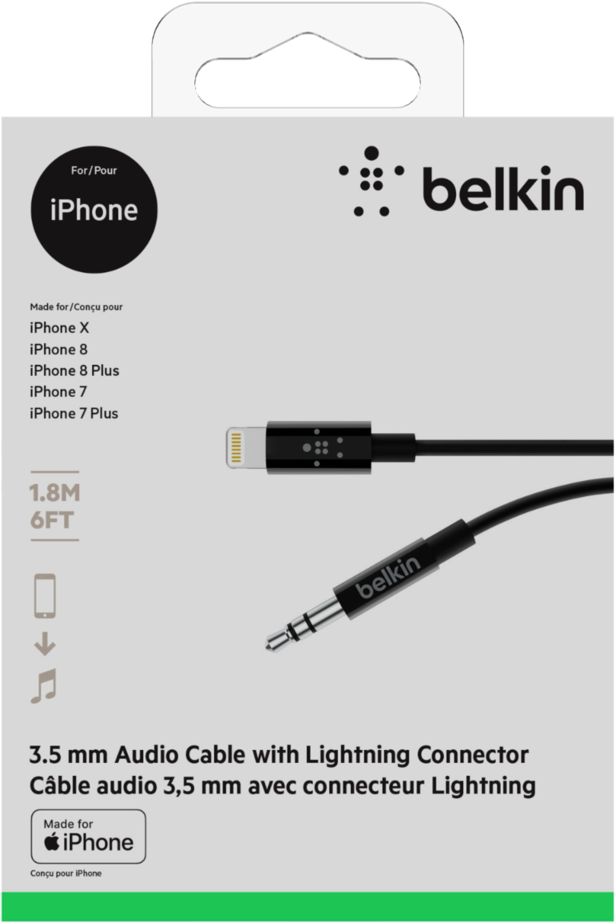 Lightning / 3.5mm Jack Cable by BELKIN (MFi)