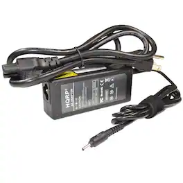HQRP - 65W 19V 3.42A AC/DC Adapter Charger w/AC Cord, 3.0x1.1mm No-Pin Plug, Center Positive Power Supply Brick - Black