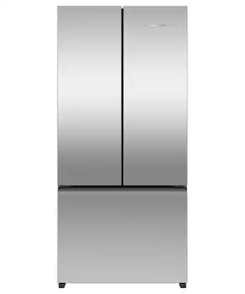 Front. Fisher & Paykel - 32 in. Wide 18 cu. Ft. French Door Refrigerator - Stainless Steel.
