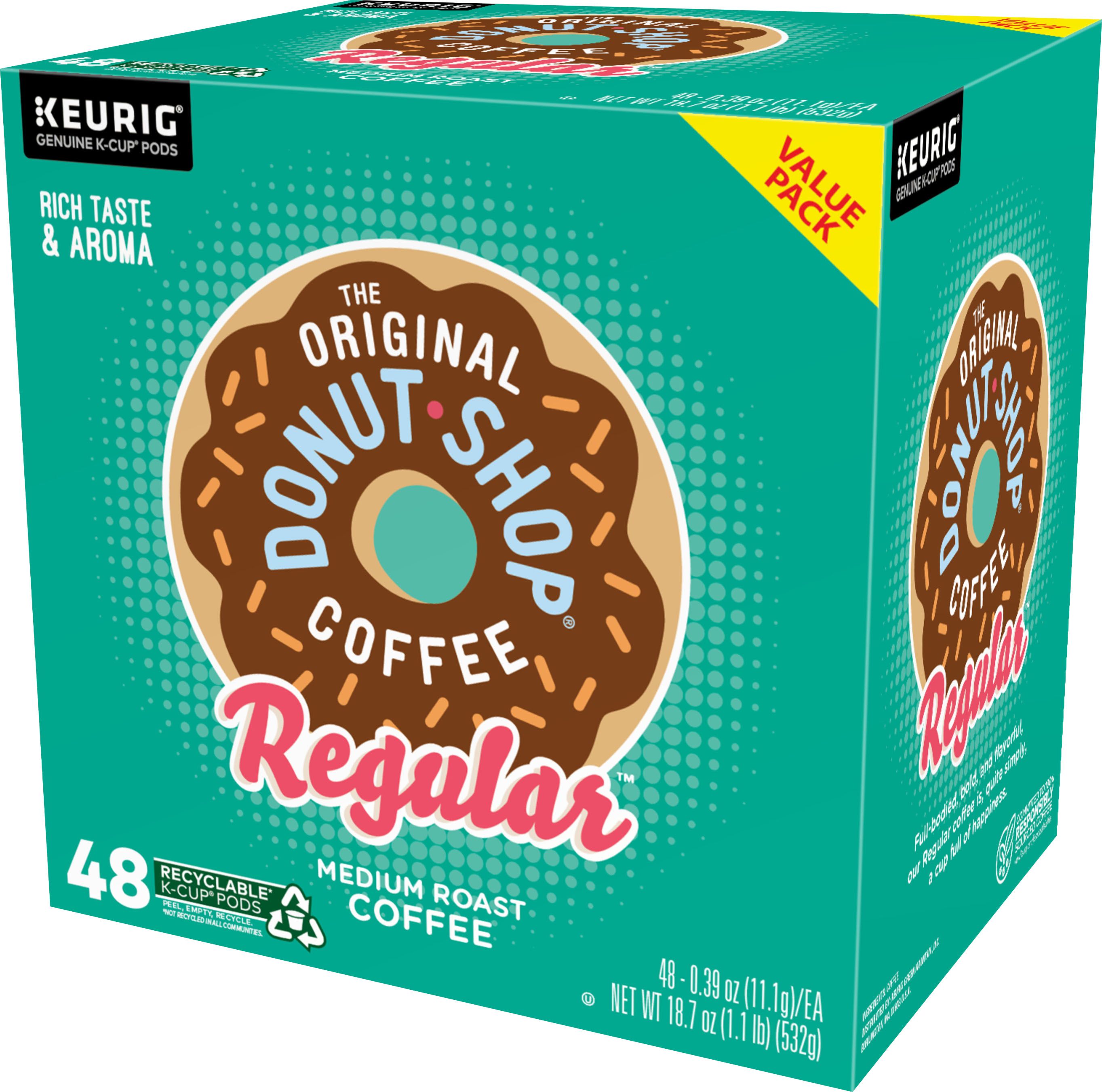 The Original Donut Shop Regular K-Cup Pods (48-Pack) 5000356558 - Best Buy