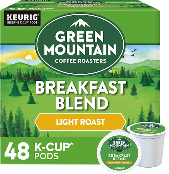 Green Mountain Coffee Breakfast Blend K Cup Pods 48 Pack