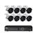 Front. Lorex - 8-Channel, 8-Camera Indoor/Outdoor Wired 2TB NVR Surveillance System - Black/White.