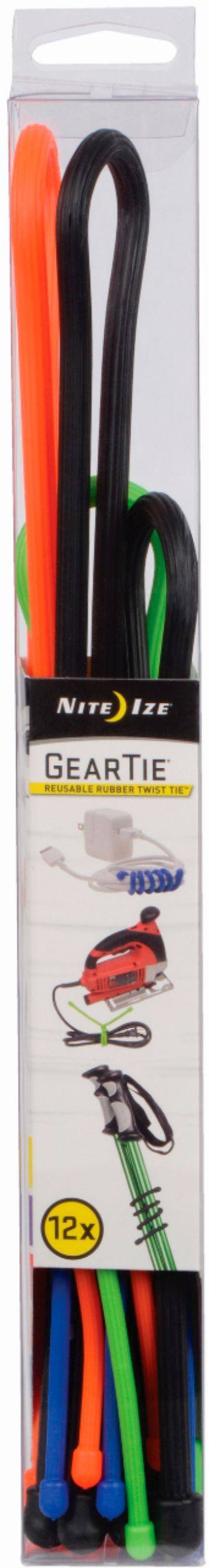 thumbnail image 2 of Nite Ize Gear Tie Reusable Rubber Twist Ties - 18 Inch, 6-Pack (2 Black, 2 Orange, 2 Yellow), UV & Weather Resistant, GTPP18-A1-R8 2 of 6