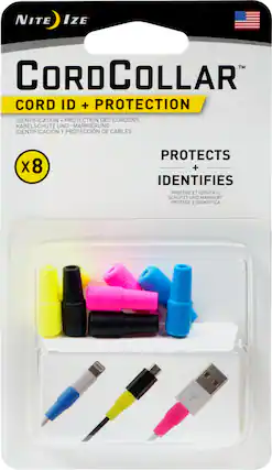 Angle. Nite Ize - CordCollar Cable Protectors (8-Pack) - Assorted.