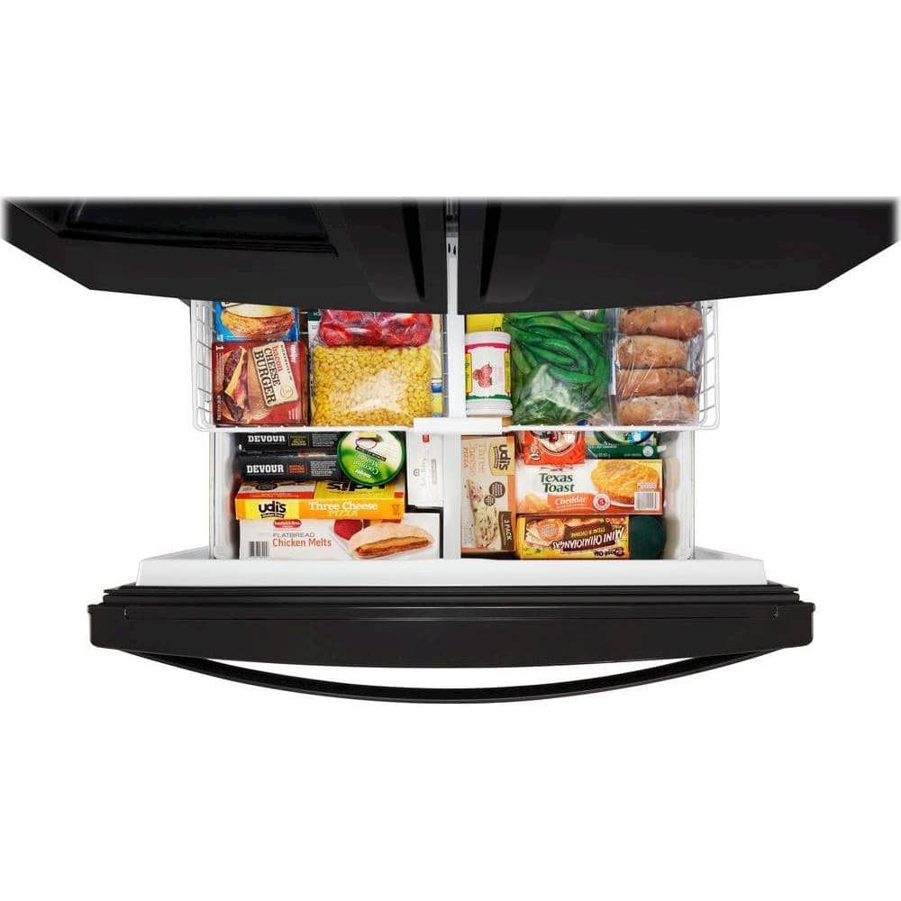 Alt View 11. Whirlpool - 25 cu. ft. French Door Refrigerator with External Ice and Water Dispenser - Black.