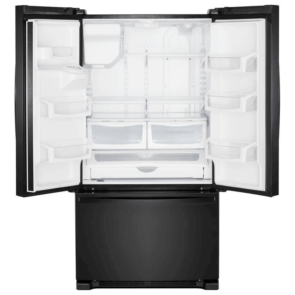 Alt View 2. Whirlpool - 25 cu. ft. French Door Refrigerator with External Ice and Water Dispenser - Black.
