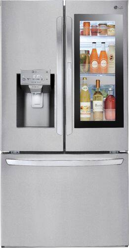 LG - 27.5 Cu. Ft. French InstaView Door-in-Door Smart Wi-Fi Enabled Refrigerator - Stainless steel