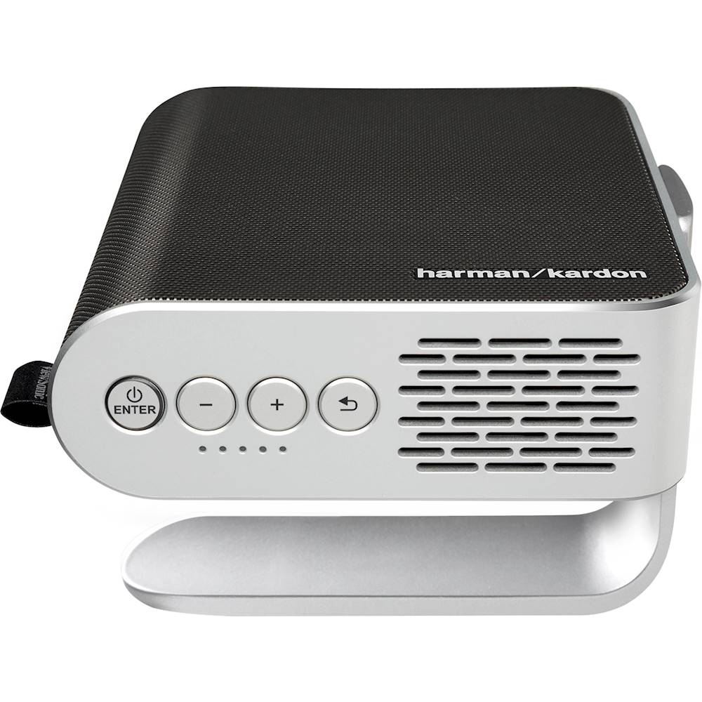 Back View: ViewSonic - M1 WVGA DLP Portable Projector - Silver