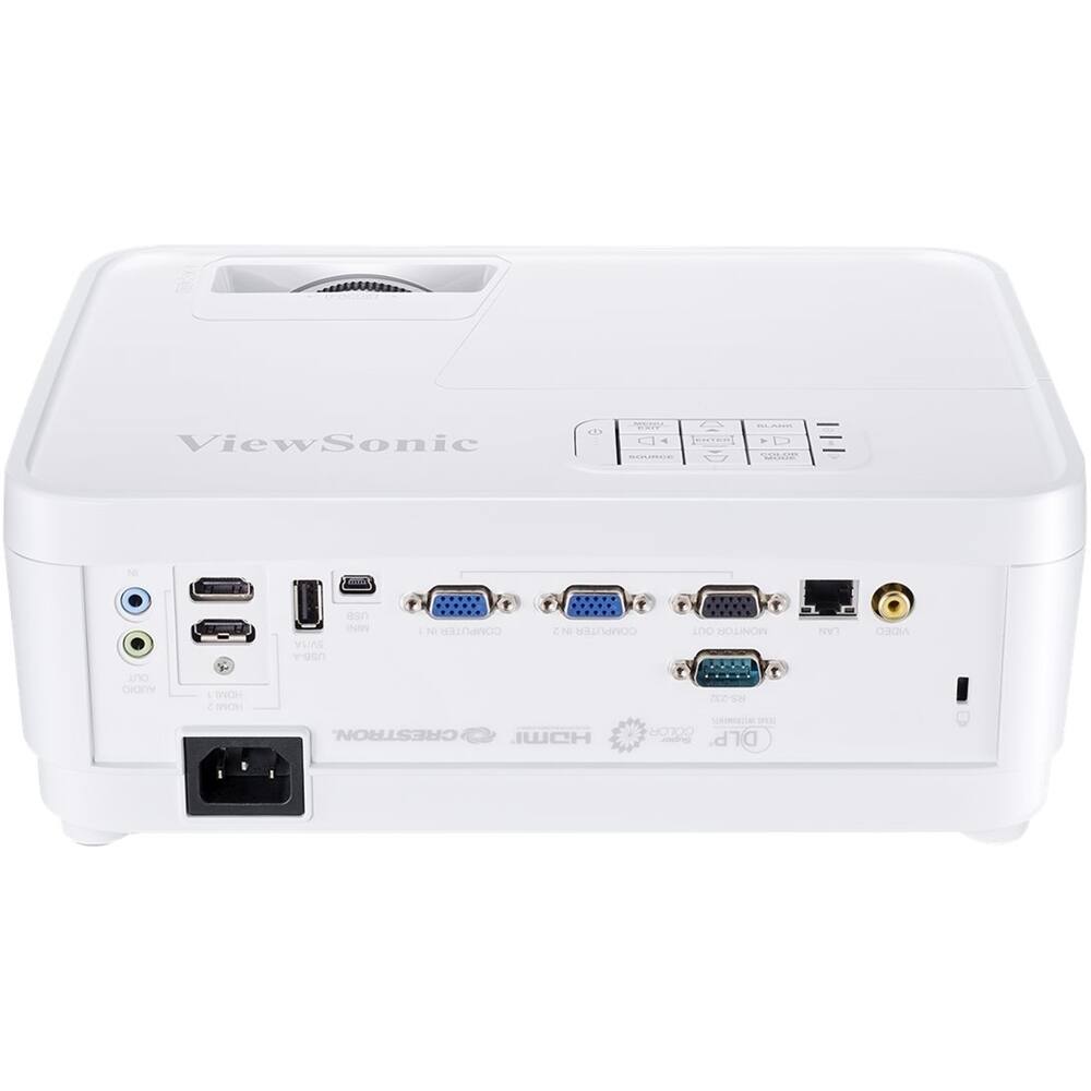 Back View: ViewSonic - PS600X XGA DLP Projector - White