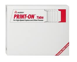 Avery - Copier Tab Dividers, Double Reverse Collated, 5-Tab, 30 Sets/Box - White