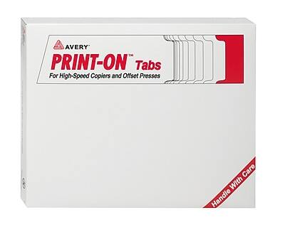 AVERY PRINT-ON™ Tabs  
For High-Speed Copiers and Offset Presses  

Handle With Care
