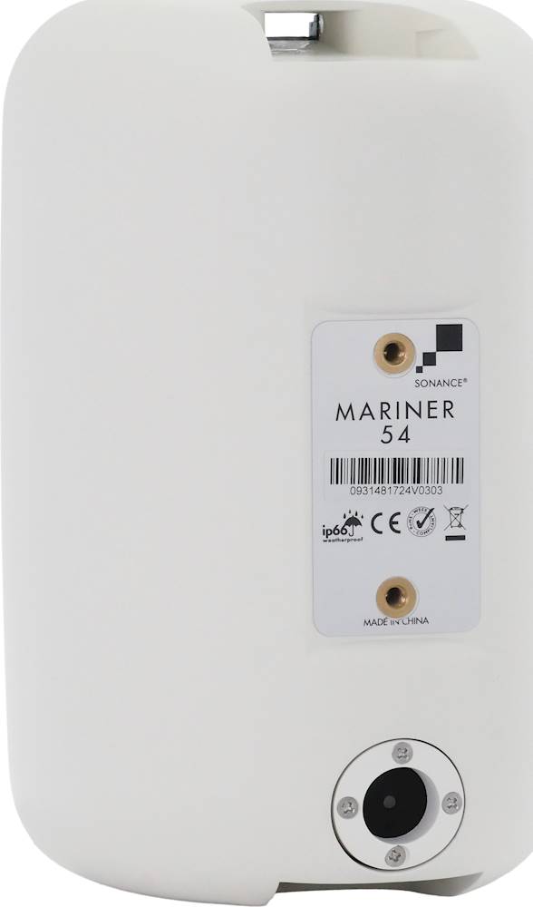 Back View: Sonance - MARINER 54 WHITE - Mariner Series 5-1/4" 2-Way Outdoor Surface Mount Speakers (Pair) - White