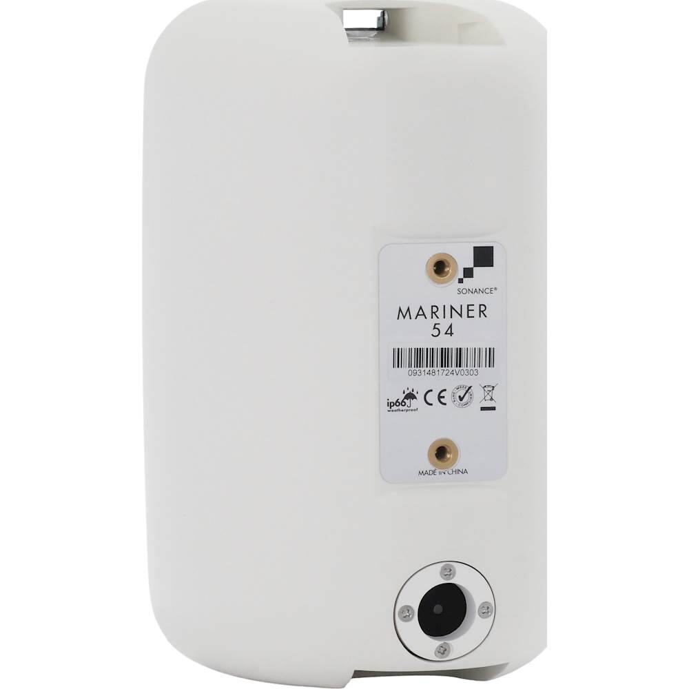 Back. Sonance - MARINER 54 - Mariner Series 5-1/4" 2-Way Outdoor Surface Mount Speakers (Pair) - Paintable White.