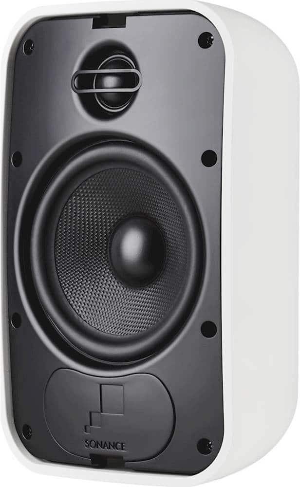 Left. Sonance - MARINER 54 - Mariner Series 5-1/4" 2-Way Outdoor Surface Mount Speakers (Pair) - Paintable White.