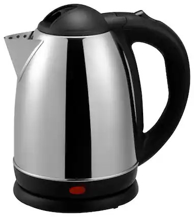 Front. Brentwood - 1.7L Electric Tea Kettle - Black/Silver.