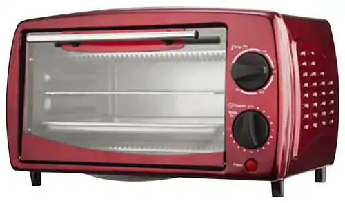 Front. Brentwood - 4-Slice Toaster Oven - Empire Red.