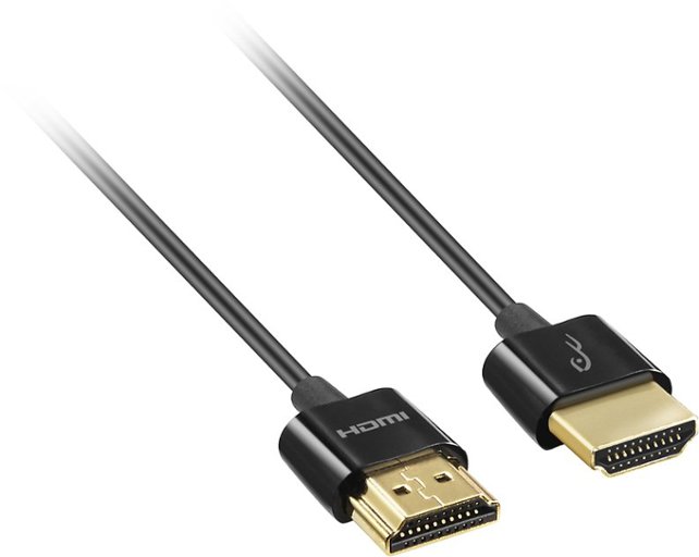 Rocketfish - 5' Low-Profile HDMI Cable - Black - Front Zoom
