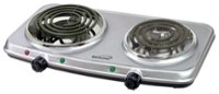Front Standard. Brentwood - Electric Double Burner - Silver.