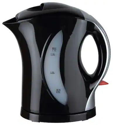 Front. Brentwood - 1.7L Electric Tea Kettle - Black/Silver.