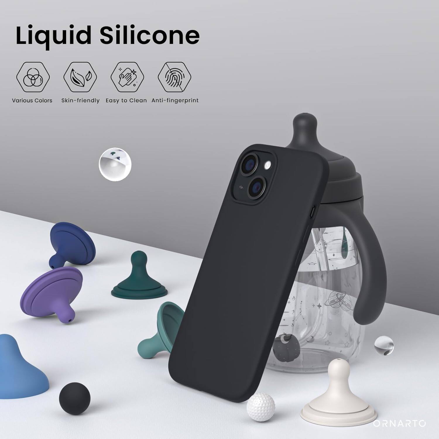 Liquid Silicone, Various Colors, Skin-friendly, Easy to Clean, Anti-fingerprint, ORNARTO