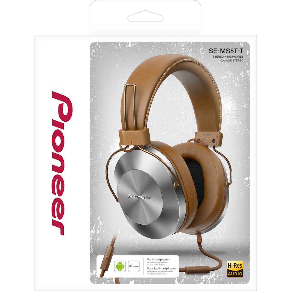 Customer Reviews Pioneer Se Ms5t Wired Over The Ear Headphones Brown Sems5tt Best Buy