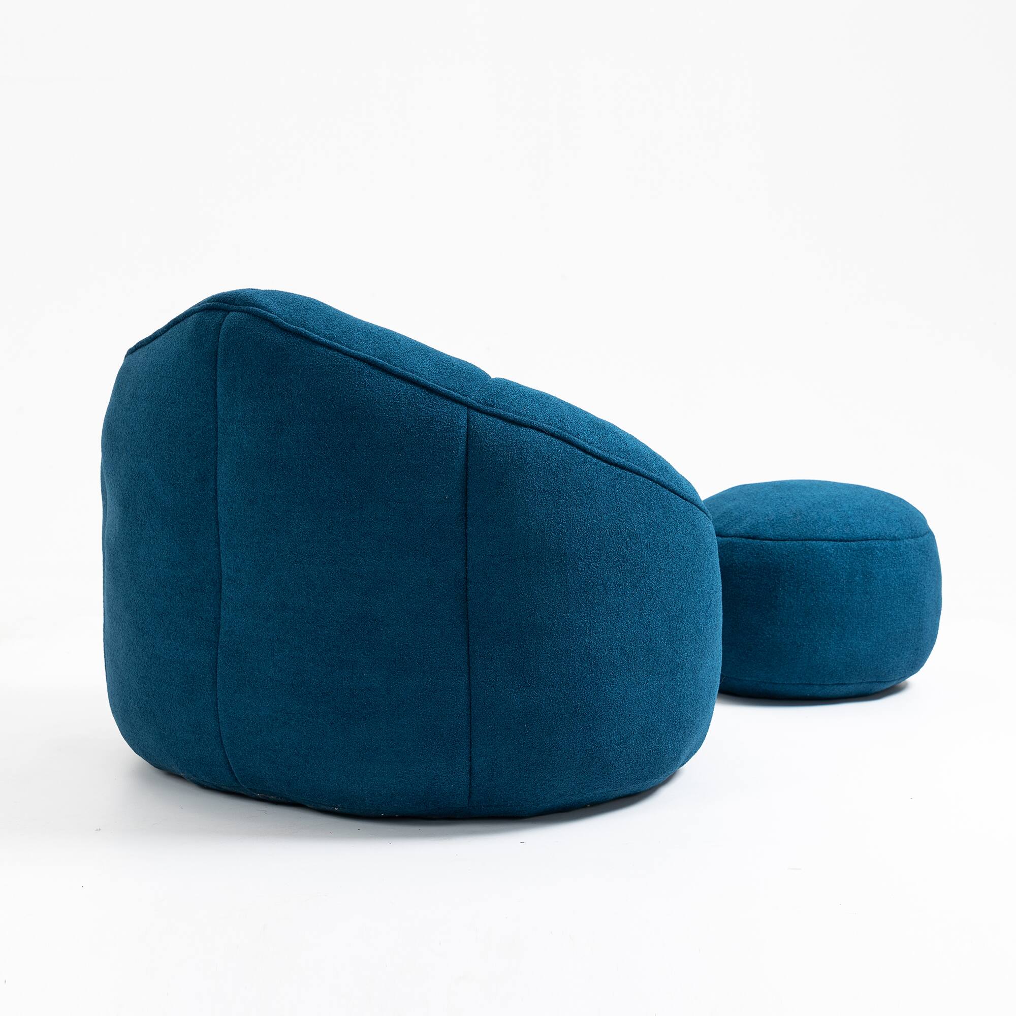 Alt View 6. GOODSILO - Premium Microfiber Bean Bag Sofa Chair with Detachable Footrest for Ultimate Comfort and Relaxation - Blue.