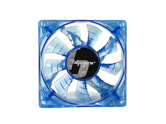 Front. Bluegears - b-PWM 80mm Blue, Speed range 500-4000 RPM, Airflow at 78 CFM, 2 ball bearing, 4 pins PWM fan - Blue.