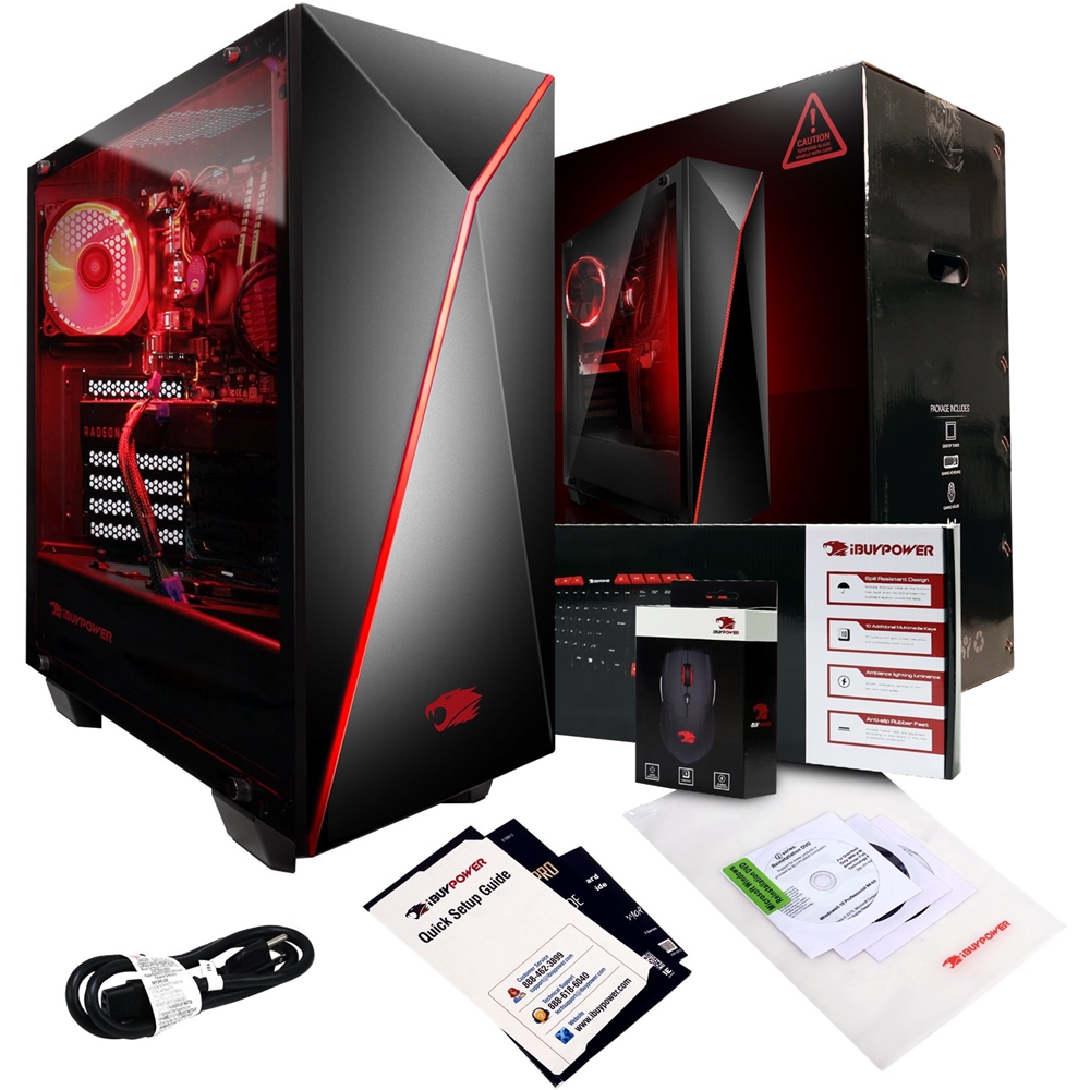 Best Buy iBUYPOWER Slate Gaming Desktop AMD Ryzen 5 Series 8GB