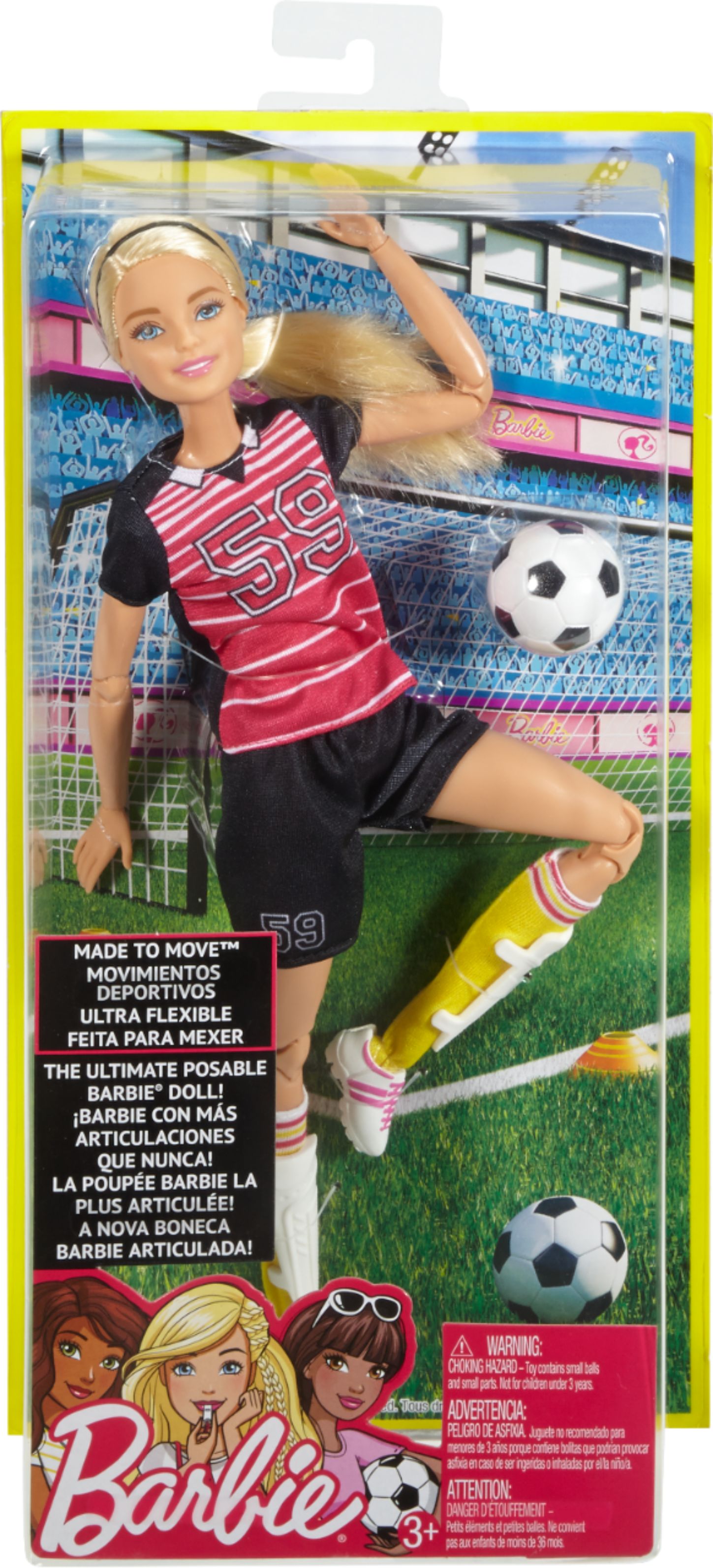 Barbie Made to Move The Ultimate Posable Soccer Player Doll
