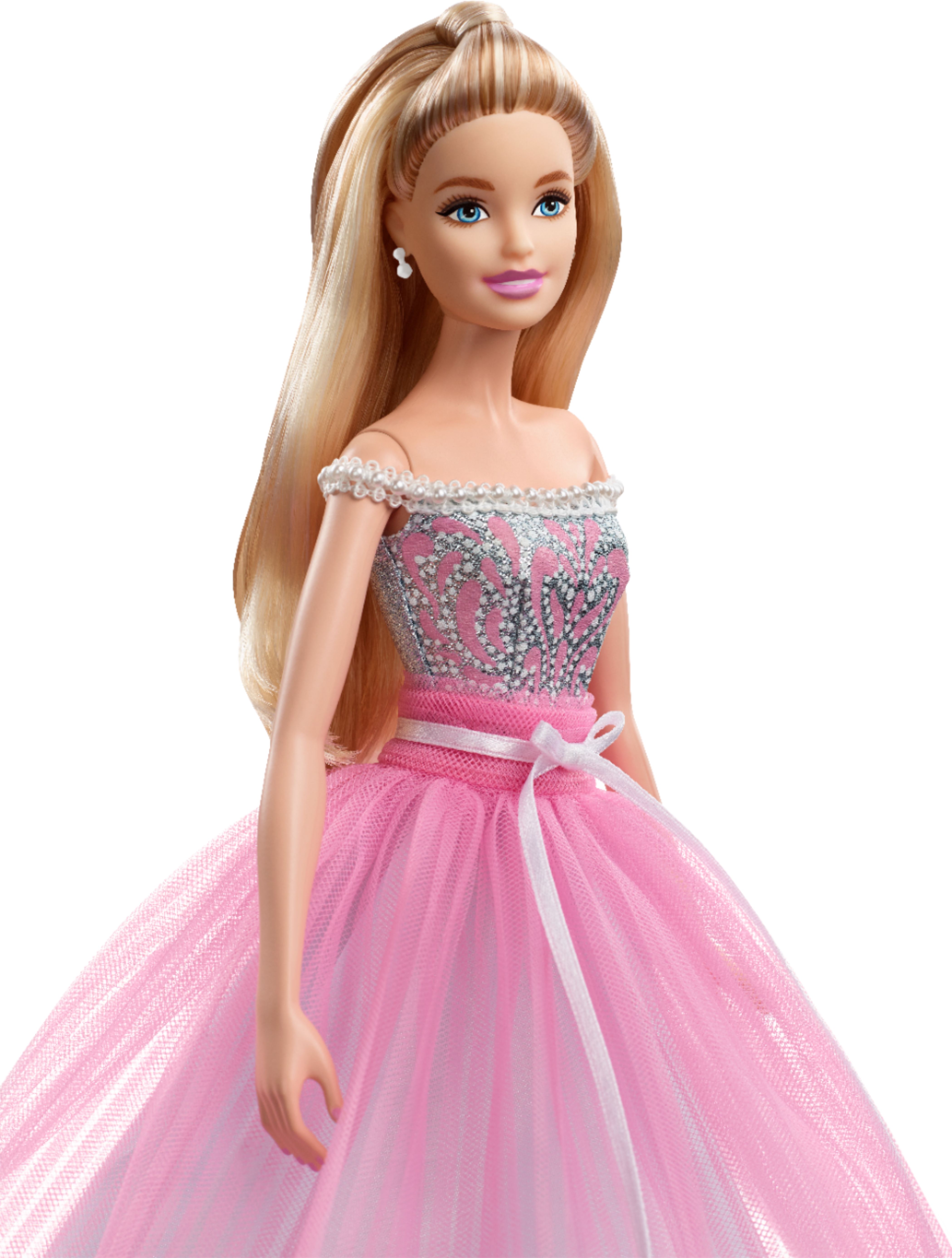 Best Buy Birthday Wishes Barbie Doll Pink Silver Dvp49 