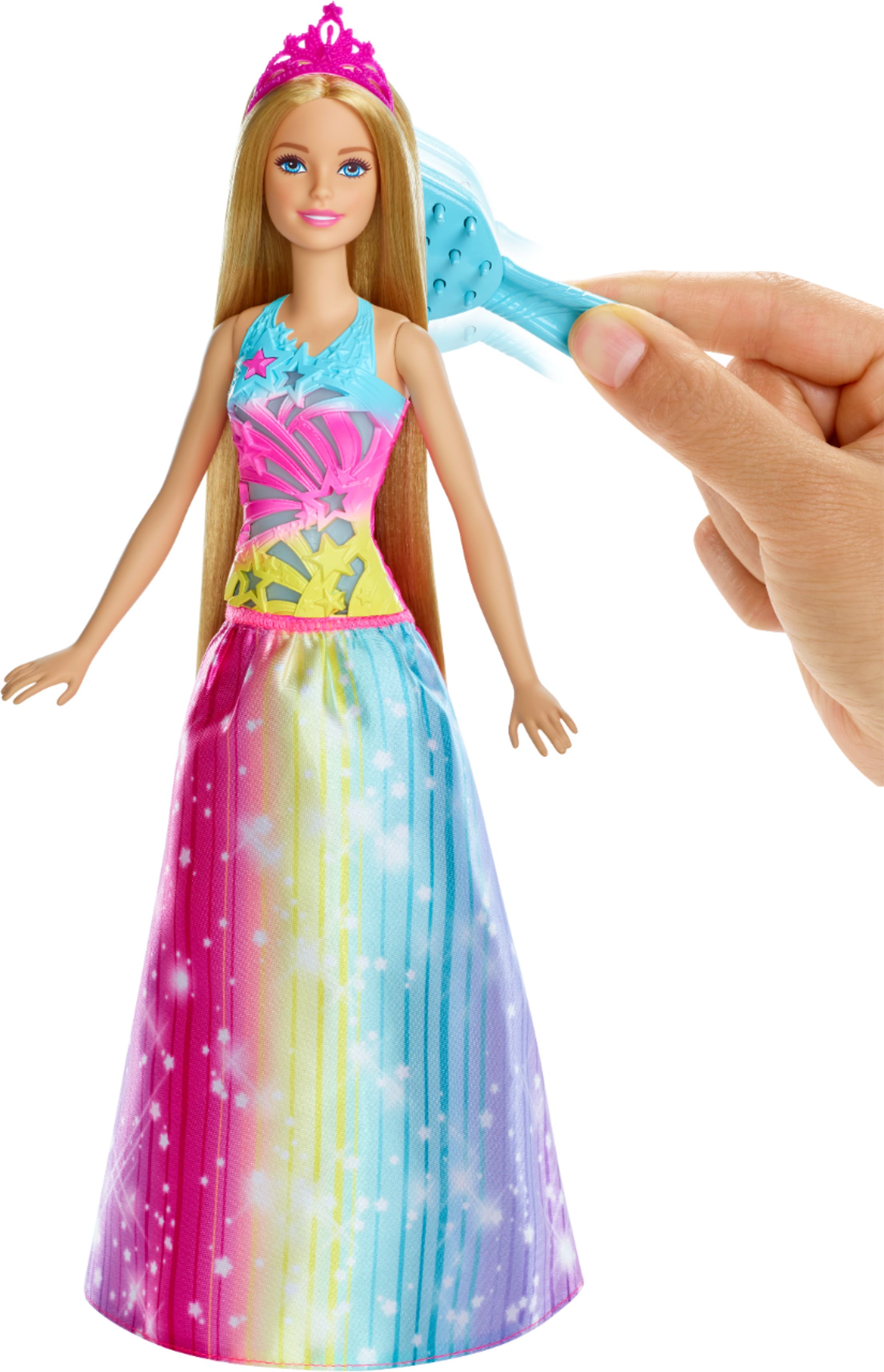 middag Onderscheppen licht Best Buy: Barbie Dreamtopia Brush 'n Sparkle Princess Doll Blue, Pink,  Yellow FRB12