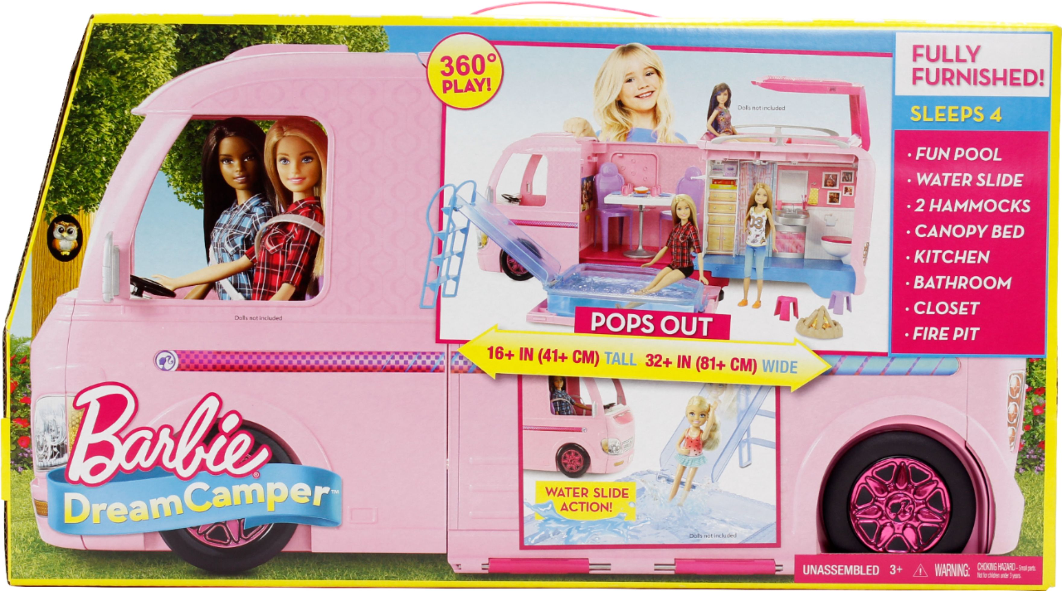 Barbie DreamCamper Play Set Pink FBR34 - Best Buy