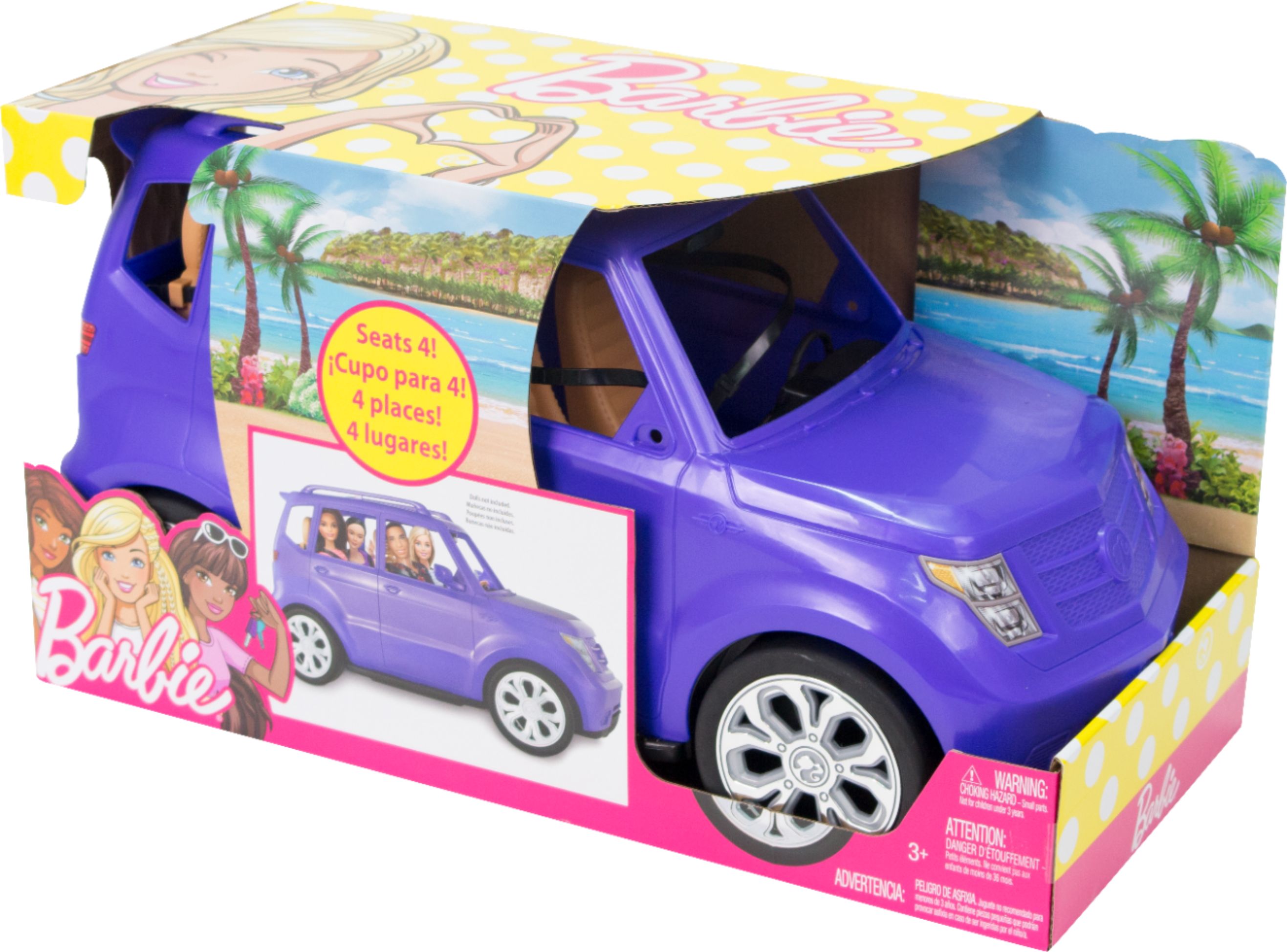purple barbie car