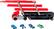 Alt View 11. Hot Wheels - Mega Hauler Truck with 4 Cars - Red/Black.