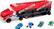 Alt View 13. Hot Wheels - Mega Hauler Truck with 4 Cars - Red/Black.