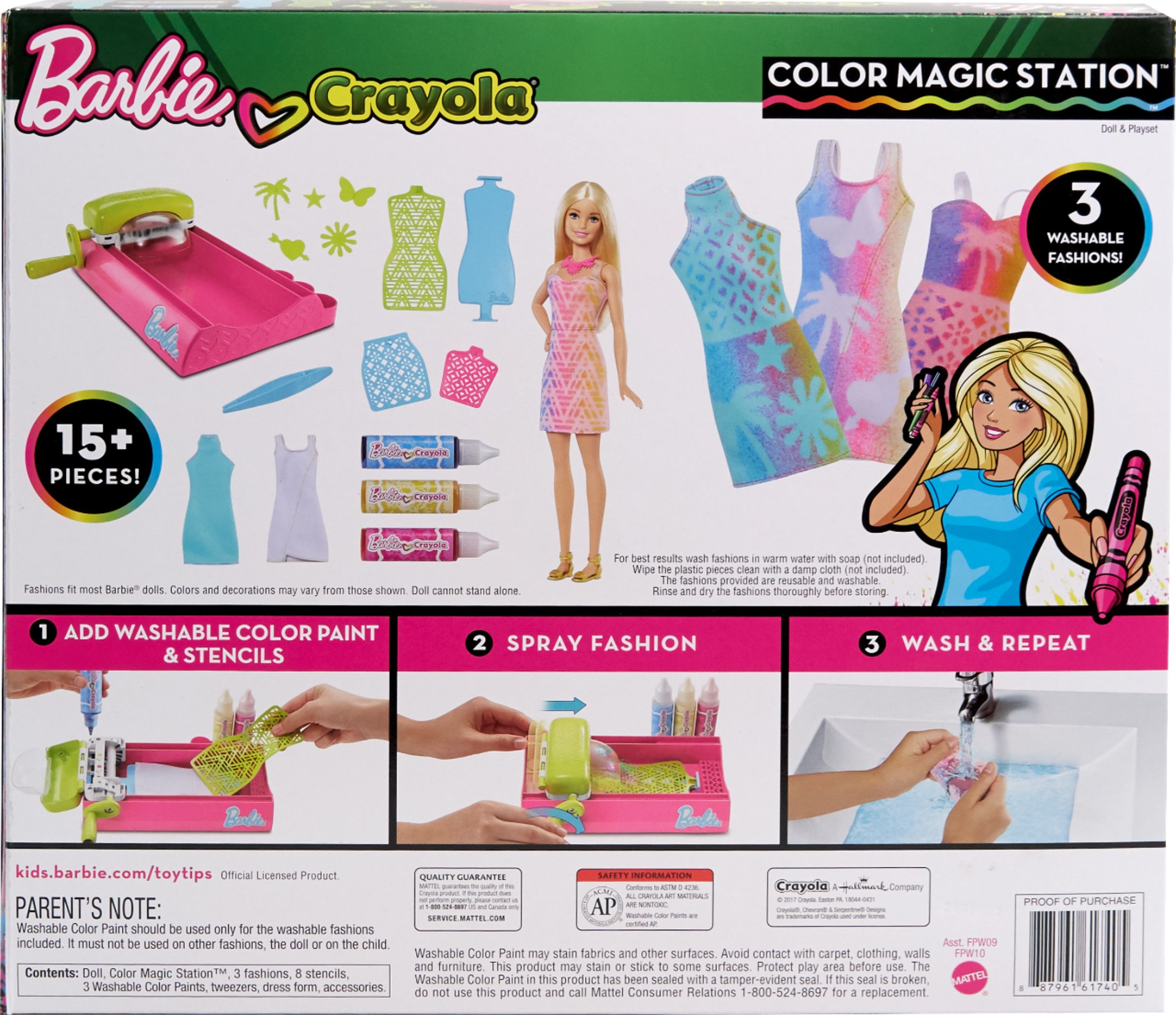 Barbie Crayola Color Magic Station Doll 