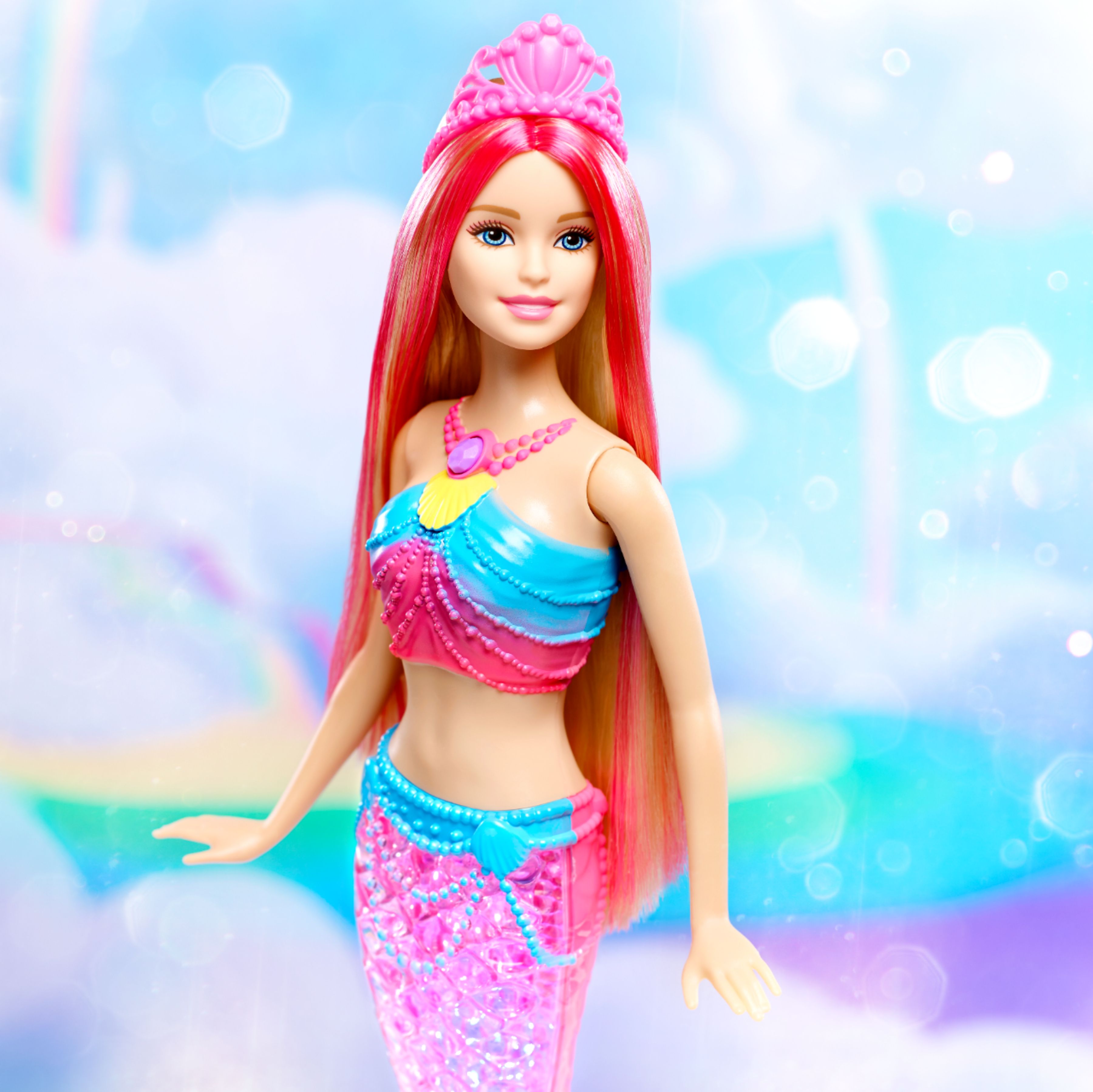 reference Marine accumulate Best Buy: Barbie Rainbow Lights Mermaid Doll DHC40