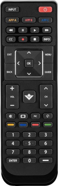 Angle Zoom. Insignia™ - Replacement Remote for Vizio TVs - Black.