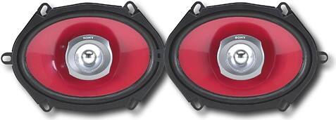 Front Standard. Sony - Sony 5" x 7" 2-Way Car Speakers with Polypropylene Cones (Pair).