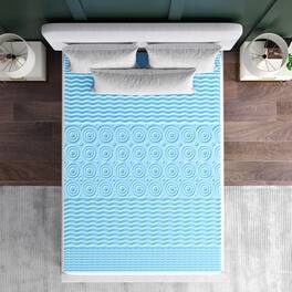 Emma + Oliver - Astor Memory Foam Mattress Topper with Cooling Gel Infused, CertiPUR-US Certified Foam and 5-Zone Support - Green