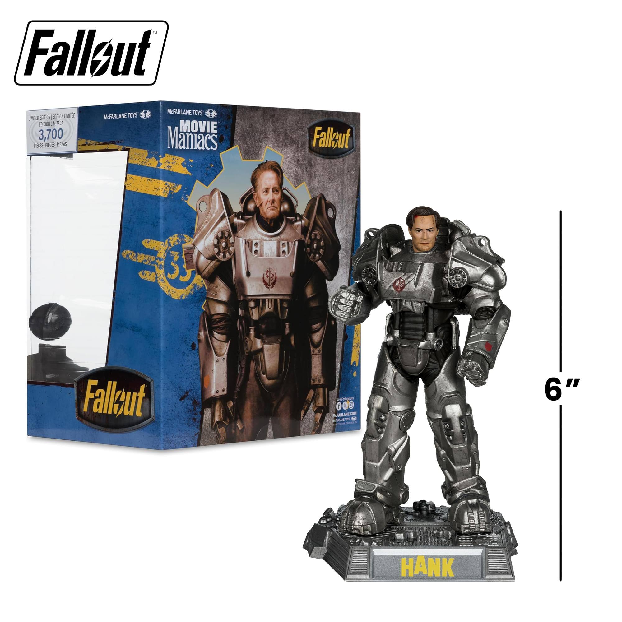 - Fallout
- McFarlane Toys
- Movie Maniacs
- 3,700 PCE PCS PS
- 6" HANK